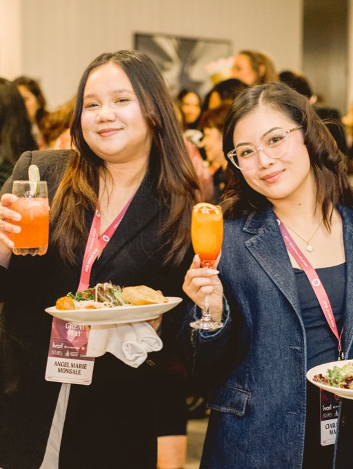 Guests raising a glass together at the Her Greatway women's event